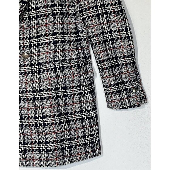 New ZARA Textured Tweed Double Breasted Checked Blazer Jacket - Spain - Picture 11 of 15